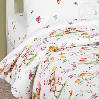 Детское постельное белье поплин арт.912 Лесные друзья