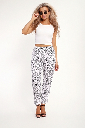 Женские брюки 32831 / черно-белый