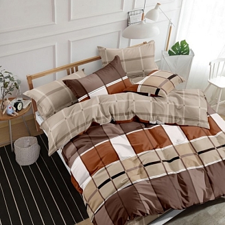 Постельное белье поплин набивной с одеялом / В ассортименте