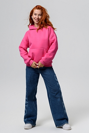 Женская толстовка 14428 оверсайз / розовый