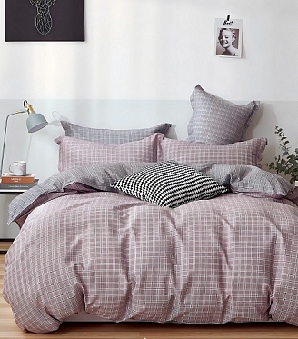 Постельное белье сатин "Седьмое небо" на молнии / Расцветки в ассортименте