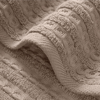 Махровое полотенце "Verossa" Pique texture / кофе