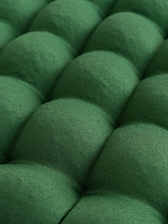 Подушка на стул с гречневой лузгой / Зеленый