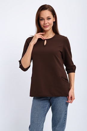 Кофта женская из футера Анфиса / Шоколад