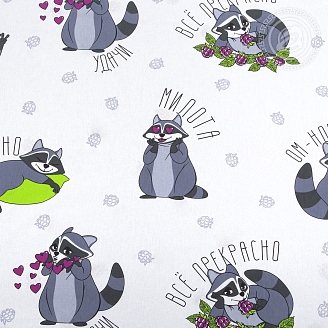 Детское постельное белье поплин арт.912 Енотики