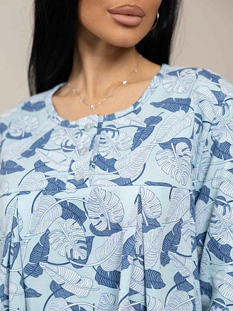 Женская ночная сорочка мод.1782/12 / Голубой