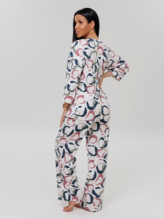 Женский костюм К-82(М) / Белый (круги)