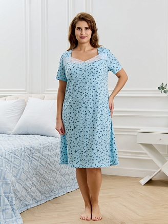 Женская ночная сорочка Мадера-1 / голубой