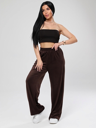 Женские брюки Марлена макси / шоколадный