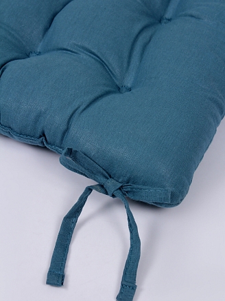 Комплект подушек на стул с завязками (бязь) 2 шт. / Темно-бирюзовый