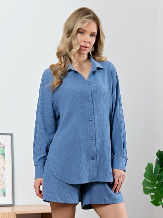 Женская рубашка Сиеста-5 / индиго