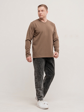Мужской лонгслив "Вольт" / Темный Хаки арт.мк1283тх