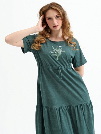 Женское платье "Майский букет" 1916-К / Зеленый
