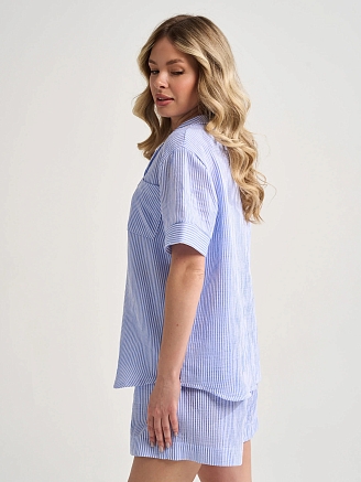 Женская пижама "Ривьера" (шорты) 2461-Мус / Голубой