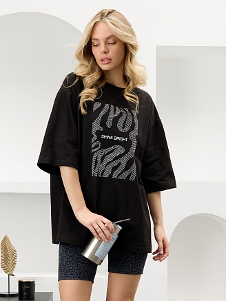 Женская футболка Флеш-5 Ф-129 / чёрный