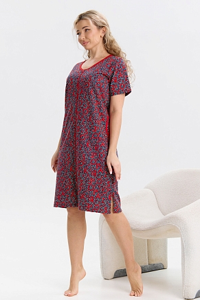 Женский халат 37000 / сине-красный