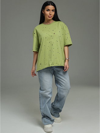 Женская футболка Винтаж / Салатовый