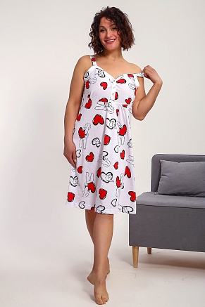 Женская ночная сорочка 88136 / белый