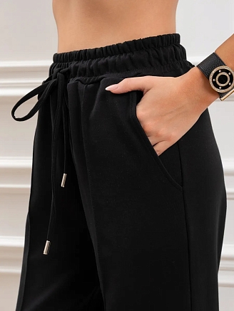 Женские брюки палаццо даблфейс / Черный