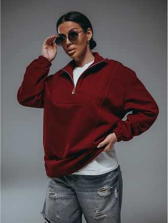 Женский свитшот Брамея / Бордо