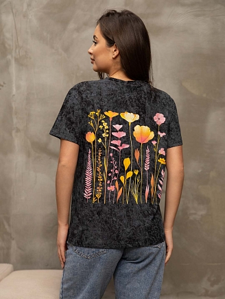 Женская футболка мод.2156/1 / Черный