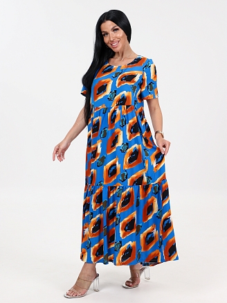 Женское платье макси ПлШ-455 / Бирюза