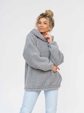 Женская толстовка мод.1770/4 (оверсайз) / Светло-серый