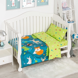 Постельное белье в кроватку поплин арт.922 На опушке