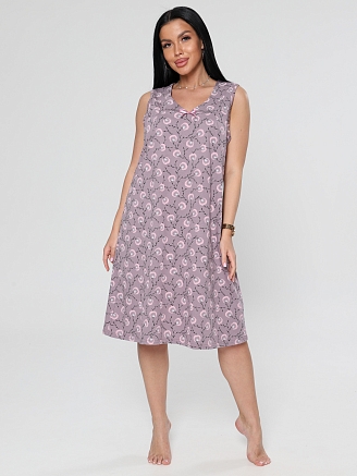 Женская ночная сорочка М-197 / верба бежевая