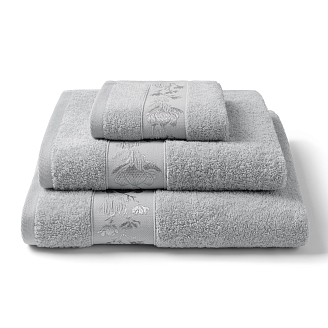 Полотенце махровое "Хорошо Дома" Магнолия / Серый