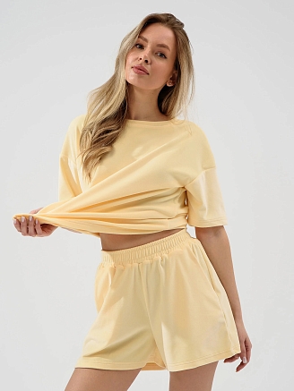 Женский костюм "Милана" (шорты) 2158-В / Желтый