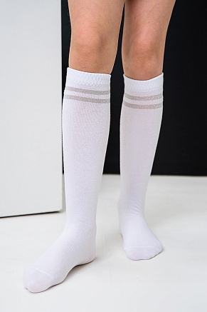 Детские гольфы Люрекс (набор 2 пары) / белый