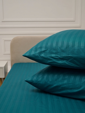 Комплект наволочек микрофибра-страйп / Морская волна