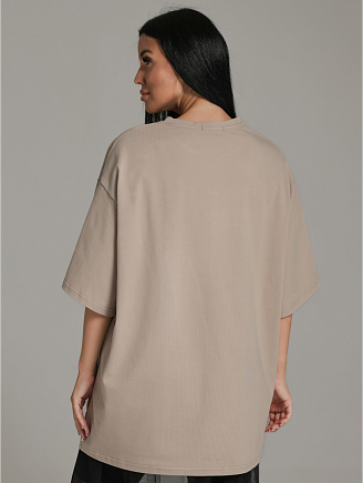 Женская футболка Город / Бежевый