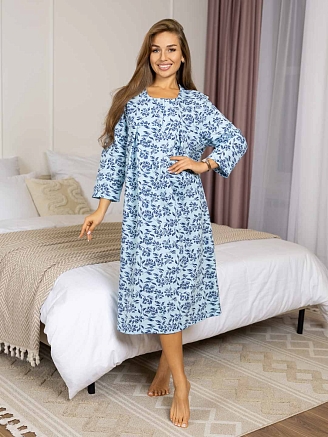 Женская ночная сорочка мод.1782/16 / Голубой