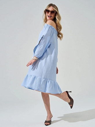 Женское платье "Романтика" 2474-Мус / Голубой