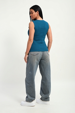 Женская майка 19137 / морская волна