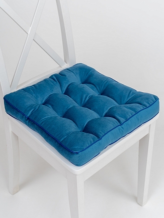 Подушка на стул с бортом / Морская волна