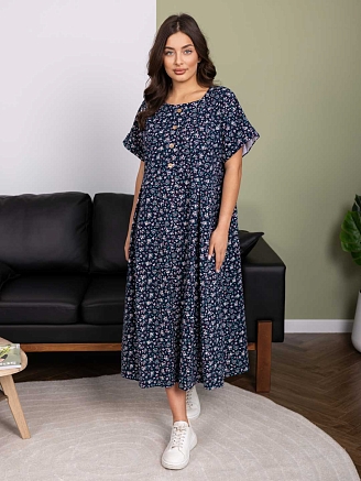 Женское платье мод.2146/1 / Темно-синий