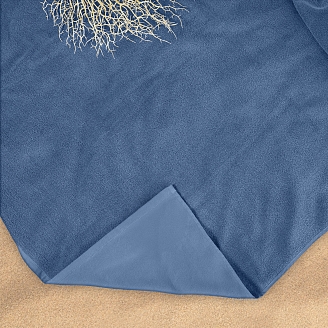 Махровое полотенце "Волшебная Ночь" Гладкое Double Towel / синий деним