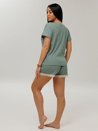 Женская пижама П-115(Трн) / Серо-зеленый