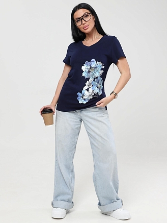 Женская футболка Вейгела / чернильный