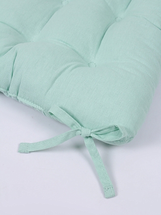 Комплект подушек на стул с завязками (бязь) 2 шт. / Мятный