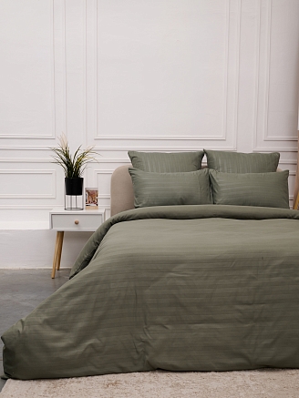 Пододеяльник микрофибра страйп / Хаки