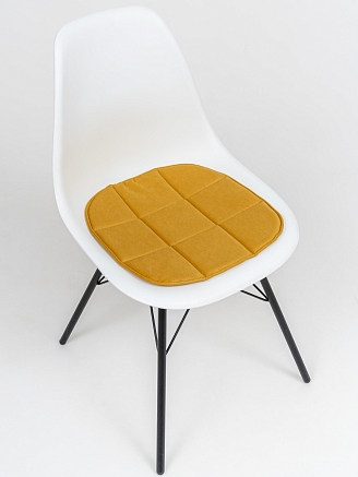 Подушка на стул с закругленными краями / Оранжевый