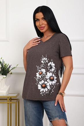 Женская футболка 29540 / коричневый