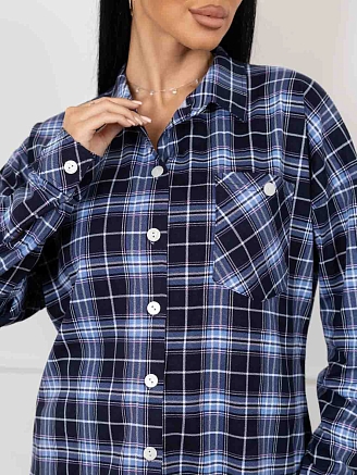 Женская рубашка мод.2110 / Синий