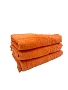 Полотенце махровое Туркмения греческий бордюр / оранжевый 430 г/м2