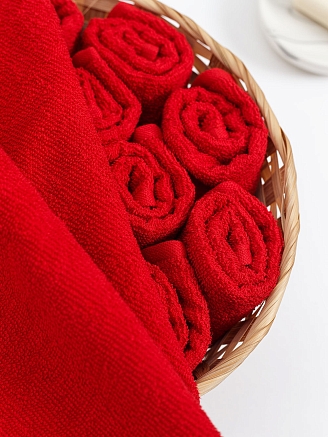 Салфетка махровая г/к Узбекистан 380 гр/м2 / 109-красный