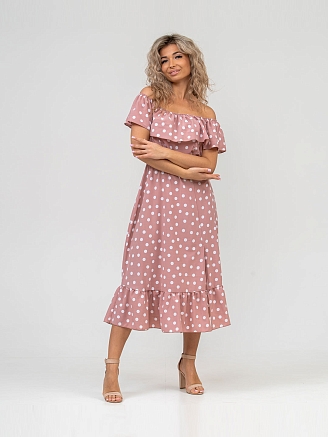 Женское платье мод.1382/1 / Розовый